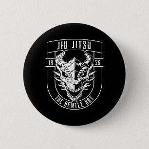 Brazilian Jiu Jitsu Dragon 2 Inch Round Button