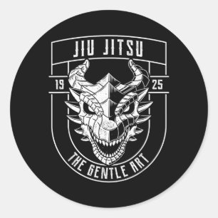 Brazilian Jiu Jitsu Dragon Classic Round Sticker