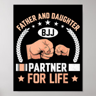 Brazilian Jiu-Jitsu Father and Daughter BJJ Poster