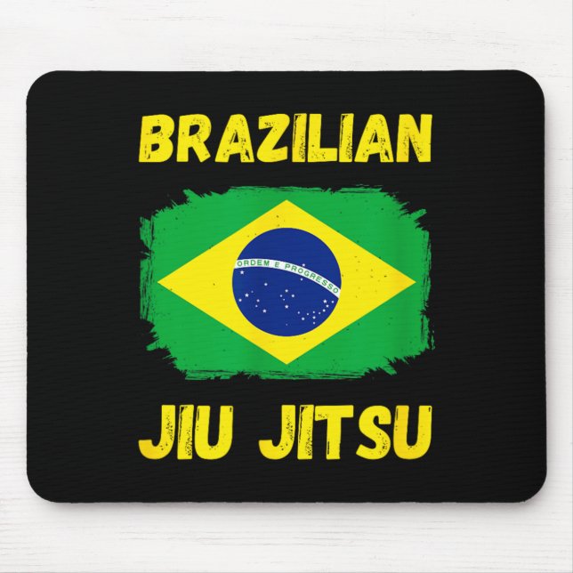Brazilian Jiu Jitsu Flag Mouse Pad (Front)