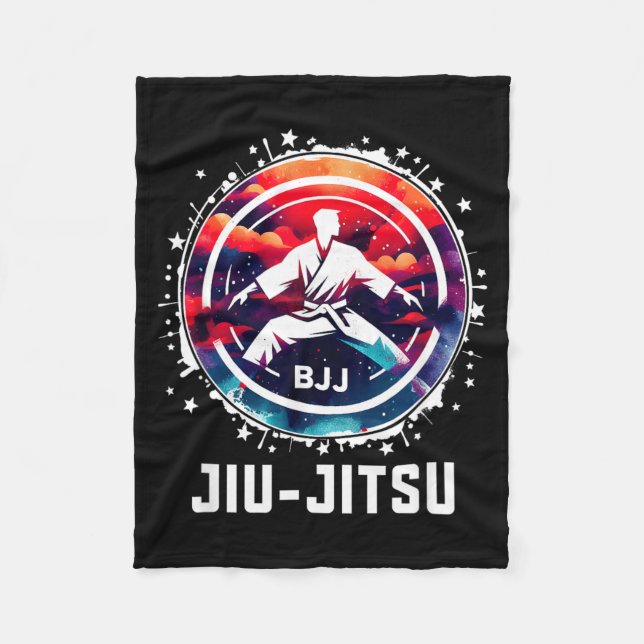 Brazilian Jiu Jitsu Fleece Blanket (Front)