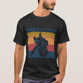 Brazilian Jiu Jitsu Funny Murder Yoga Vintage retr T-Shirt