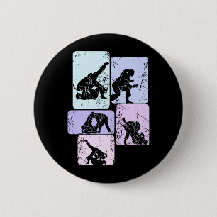 Brazilian Jiu Jitsu Girls Women Jiujitsu BJJ 2 Inch Round Button