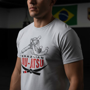 Brazilian Jiu-Jitsu Grappling Illustration T-Shirt