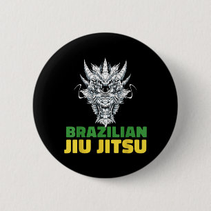 Brazilian Jiu Jitsu Grappling - MMA BJJ Dragon 2 Inch Round Button