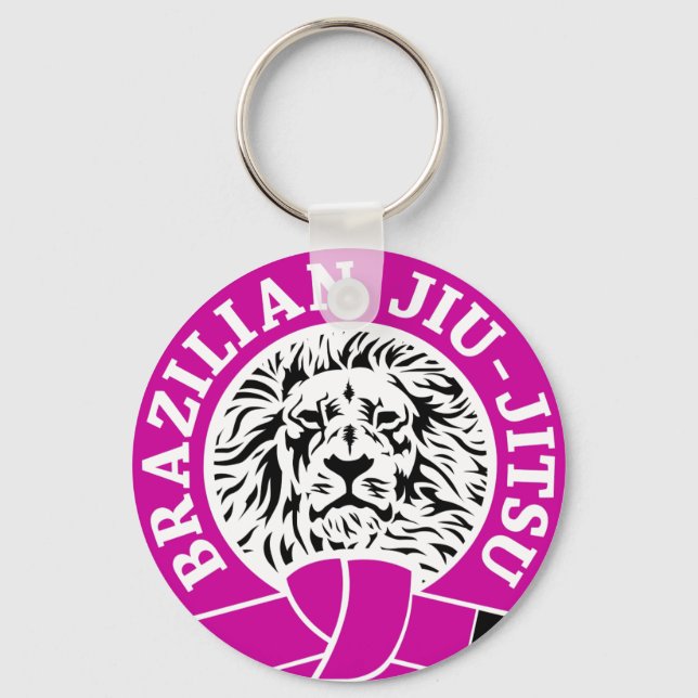 Brazilian Jiu-Jitsu (Key Chain) Purple Belt Keychain (Front)