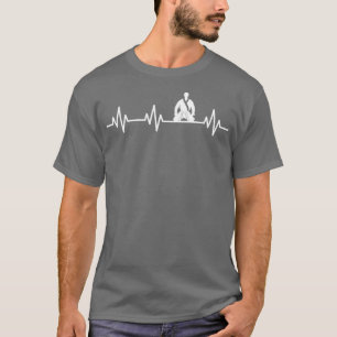 Brazilian Jiu Jitsu Lifeline Heartbeat Heart Love  T-Shirt