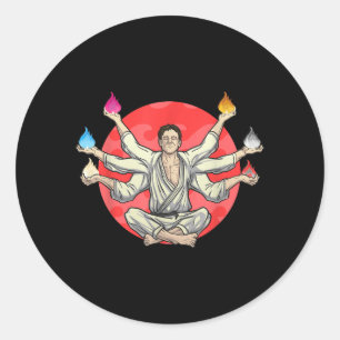 Brazilian Jiu Jitsu Martial Arts Classic Round Sticker