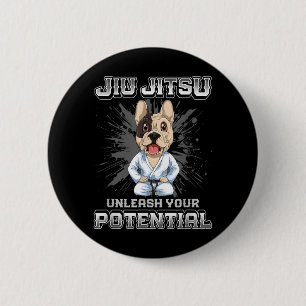 Brazilian Jiu Jitsu MMA and Grappling BJJ Bulldog 2 Inch Round Button