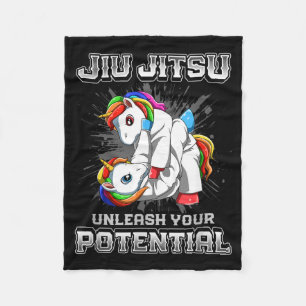 Brazilian Jiu Jitsu MMA and Grappling BJJ Fighting Fleece Blanket