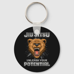 Brazilian Jiu Jitsu MMA and Grappling BJJ Grizzly Keychain