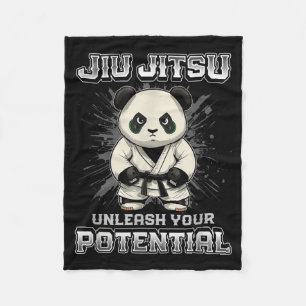 Brazilian Jiu Jitsu MMA and Grappling BJJ Panda Fleece Blanket