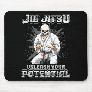 Brazilian Jiu Jitsu MMA and Grappling BJJ Skeleton Mouse Pad