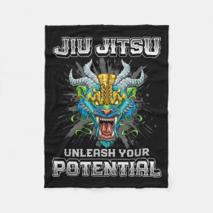 Brazilian Jiu Jitsu MMA and Grappling BJJ Tiger Fleece Blanket