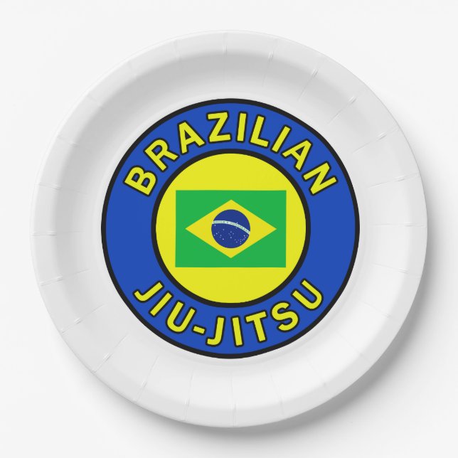 Brazilian Jiu Jitsu Paper Plate (Front)
