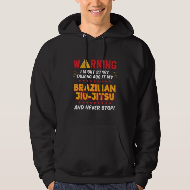 Brazilian Jiu Jitsu Saying Self Defense Joke Graph Hoodie (Front)