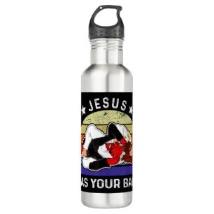 Brazilian Jiu Jitsu Shirt Jesus Shirt Jesus Has Yo 710 Ml Water Bottle