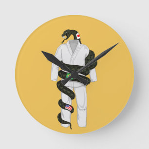 Brazilian Jiu Jitsu Snake Round Clock