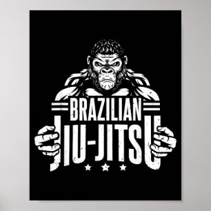 Brazilian Jiu-Jitsu Srt BJJ Fighting MMA Fighting Poster