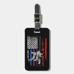 Brazilian Jiu Jitsu Stars & Stripes Rank BJJ Flag Luggage Tag