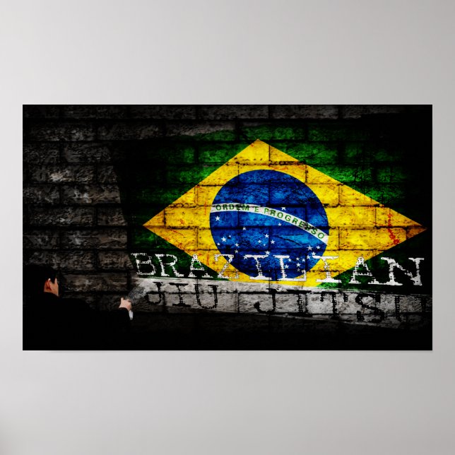 Brazilian Jiu Jitsu "Tagged" Graffiti Poster (Front)