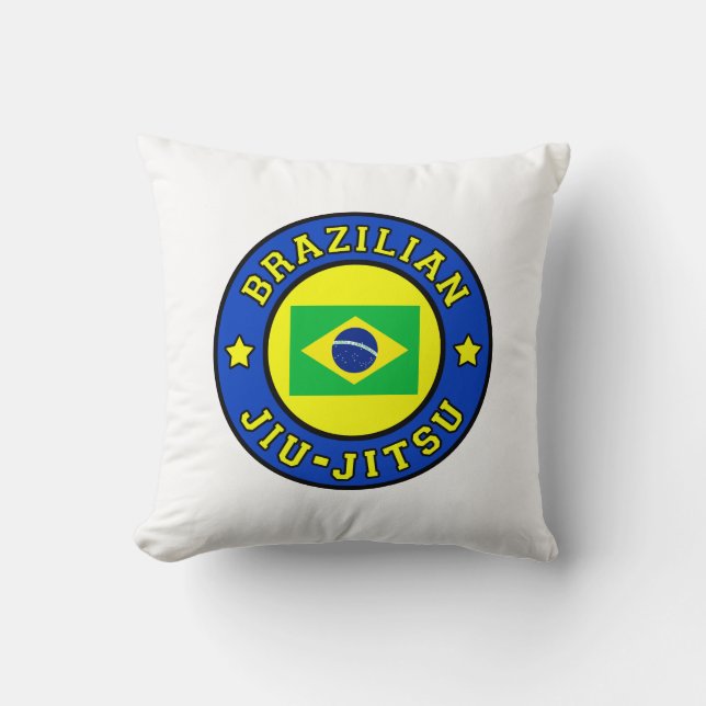 Brazilian Jiu Jitsu Throw Pillow (Front)