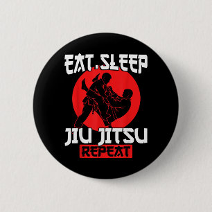 Brazilian Jiu Jitsu Training Eat Sleep Jiu Jitsu 2 Inch Round Button