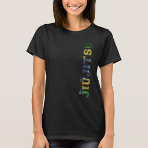 Brazilian Jiu Jitsu Vintage Brazil Flag Jiujitsu F T-Shirt