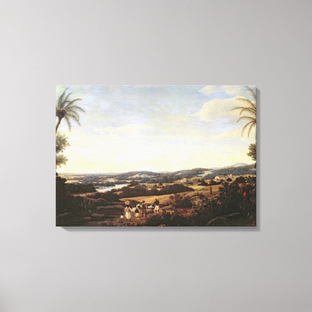 Brazilian Landscape with a Plantation Canvas Print (Front)