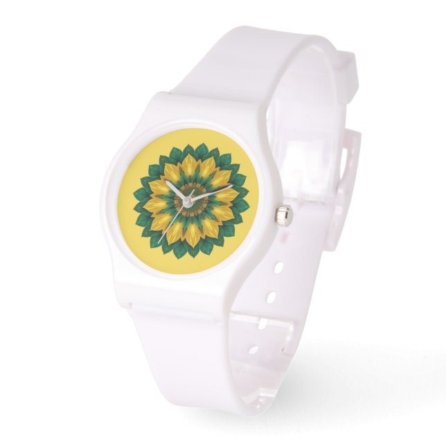 Brazilian Leaf Mandala - Luxury Watch (Angle)