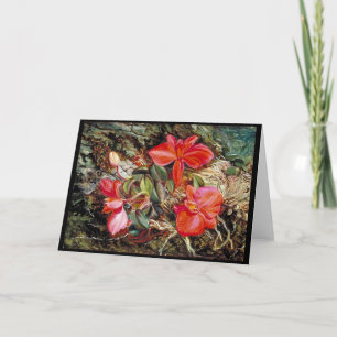 Brazilian Orchid, painting by Marianne North Card