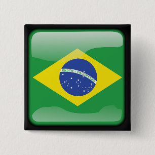Brazilian polished 2 inch square button