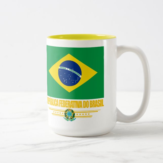 Brazilian Pride Two-Tone Coffee Mug (Right)
