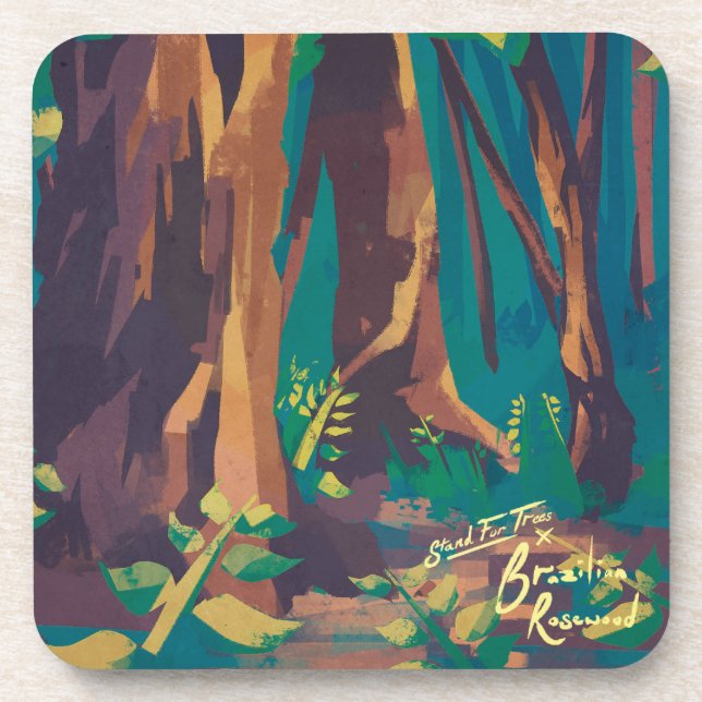 Brazilian Rosewood Beverage Coaster (Front)