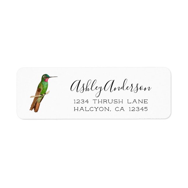 Brazilian Ruby Hummingbird Label (Front)