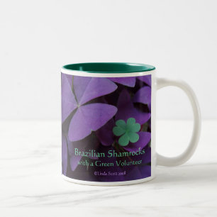 Brazilian Shamrocks with a Green Volunteer Two-Tone Coffee Mug