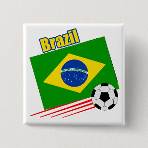 Brazilian Soccer Team 2 Inch Square Button