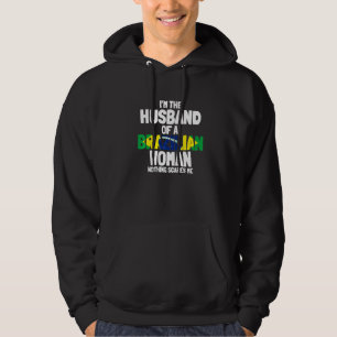 Brazilian Wife Brazil Roots Brazilian Pride Soccer Hoodie