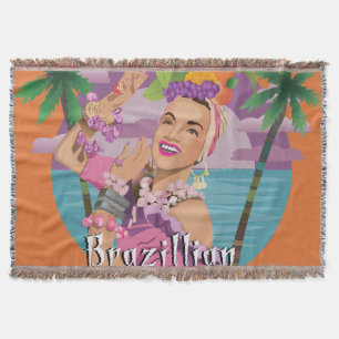 Brazillian bombshell throw blanket