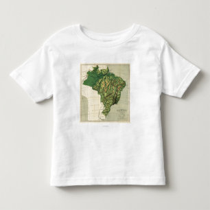 BrazilPhysical Panoramic MapBrazil Toddler T-shirt