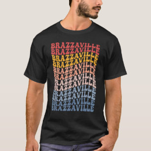 Brazzaville City Groovy Retro T-Shirt