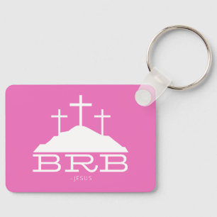 BRB Jesus Cross Calvary Religious Easter Christian Keychain