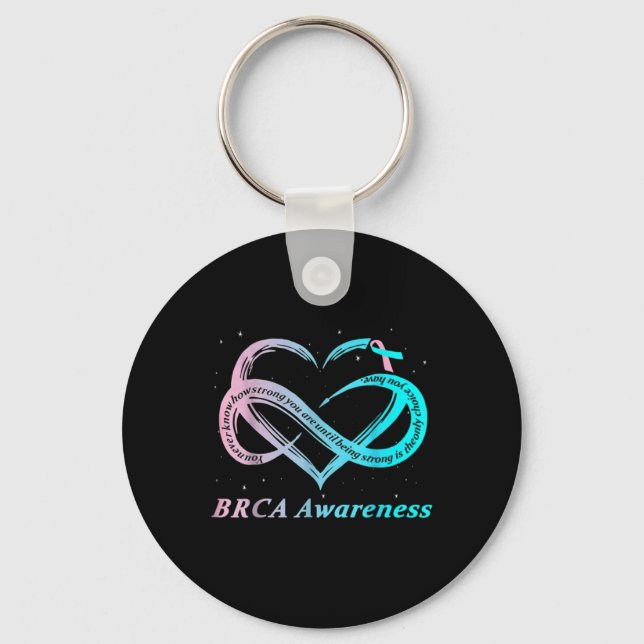 Brca Warrior Im Fine Breast Cancer Awareness  Keychain (Front)