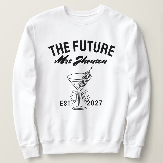 Brde future mrs personalized name Future  Sweatshirt (Design Front)