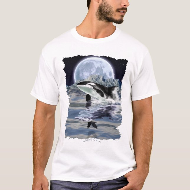 Breaching Orca with Raven & Moon T-Shirt (Front)