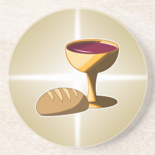 Bread and Wine Easter Passover Holy Communion Coaster