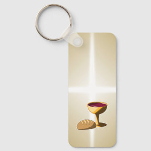 Bread and Wine Easter Passover Holy Communion Keychain