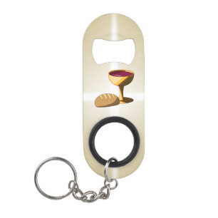 Bread and Wine Easter Passover Holy Communion Keychain Bottle Opener