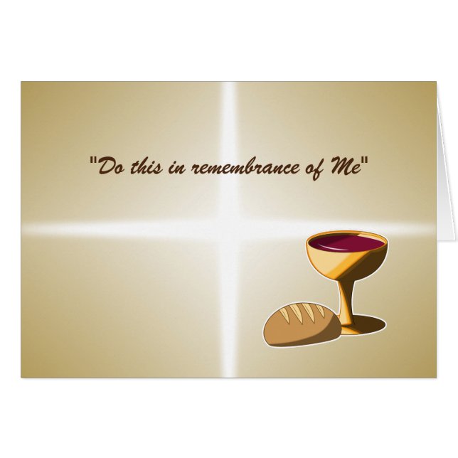 Bread and Wine The Last Supper Easter Communion (Front Horizontal)