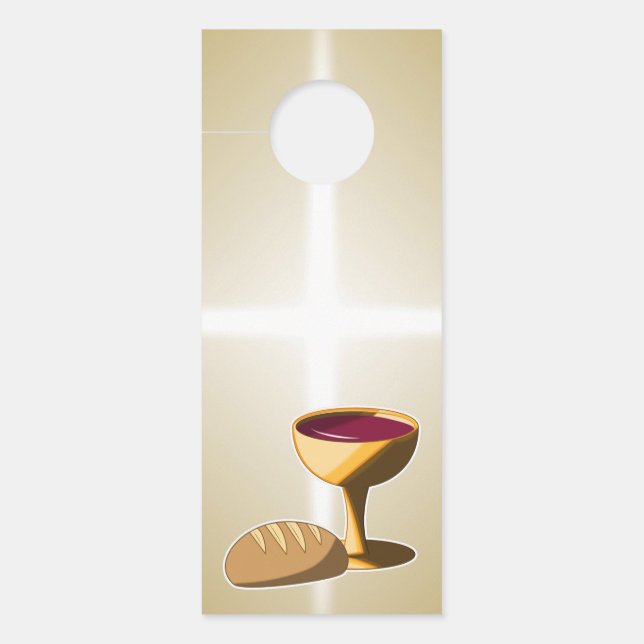 Bread and Wine The Last Supper Easter Communion Door Hanger (Front)